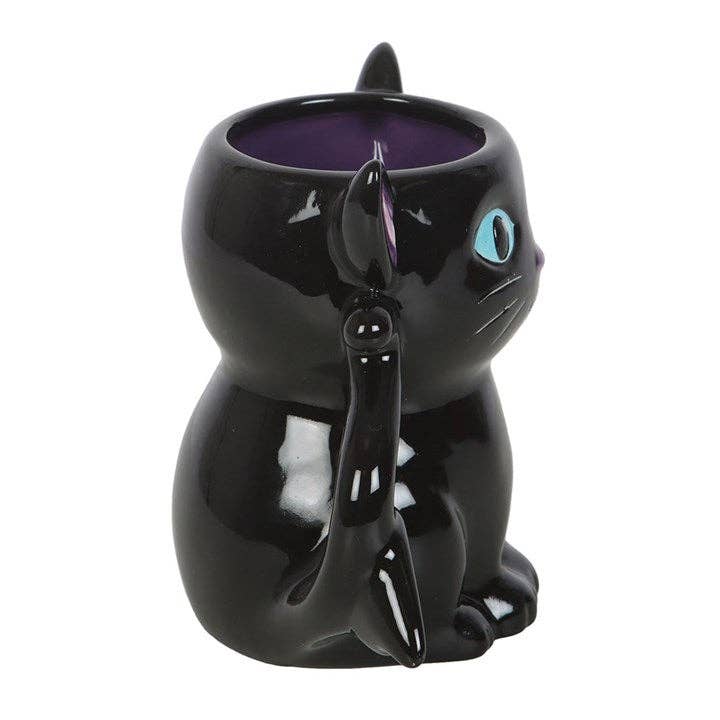 Cute and Creepy Gothic Bat Cat Halloween Mug - Thumbnail 3