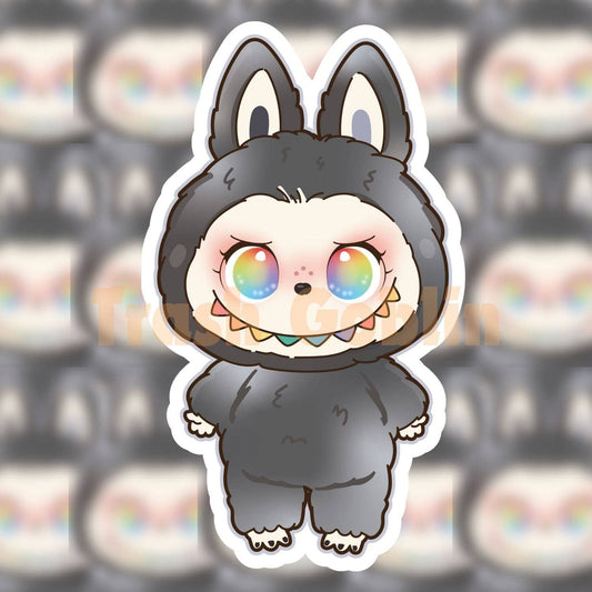 Trash Goblin - Secret Black and Rainbow Labubu Vinyl Sticker