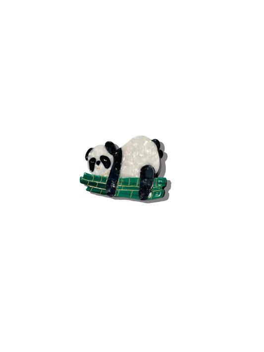 Solar Eclipse - Hand-painted Panda Animal Claw Hair Clip | Eco-Friendly
