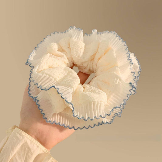 Blue Bell Ruffled Lace Scrunchie