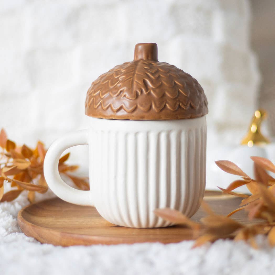 Fall and Autumn Acorn Shaped Mug - Thumbnail 3