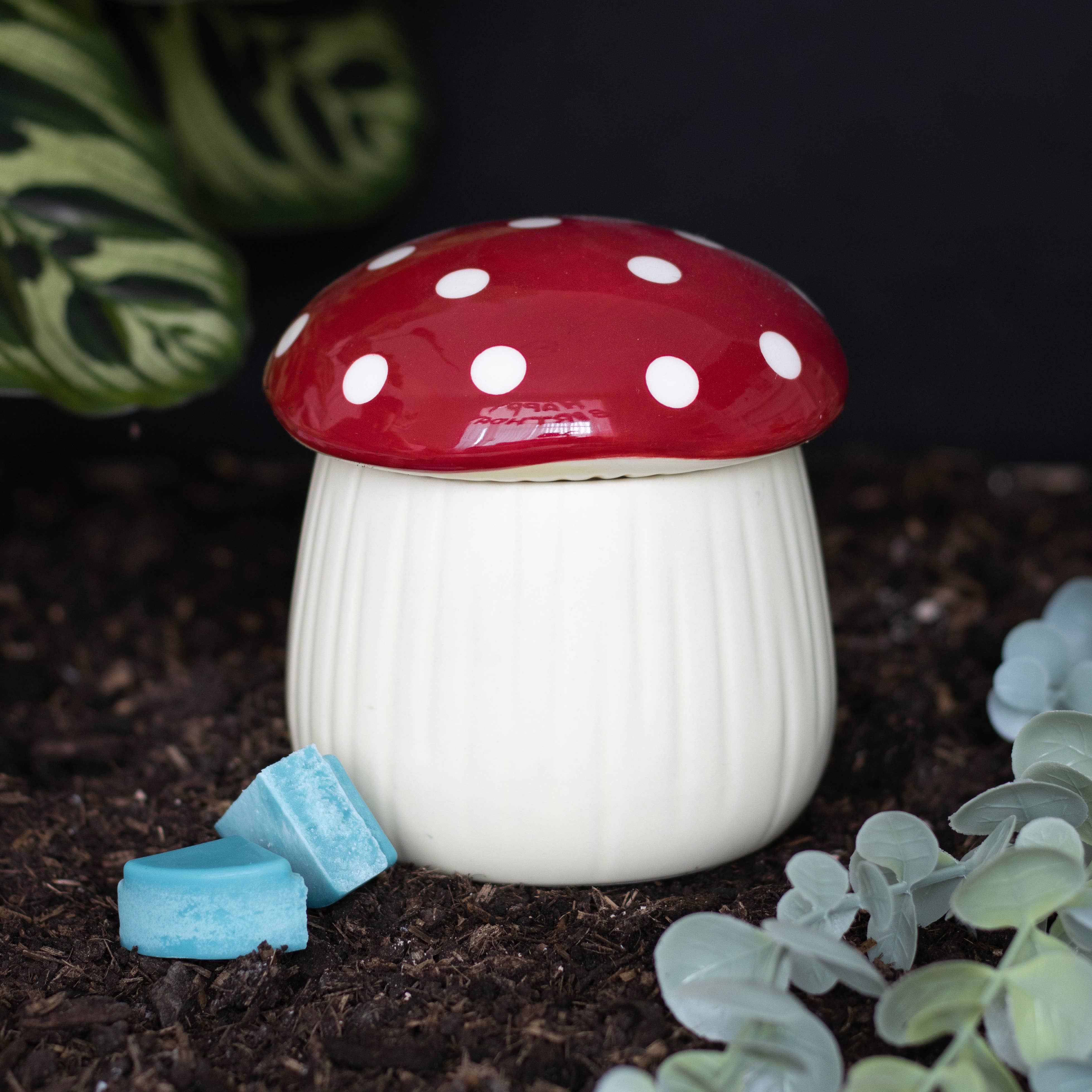 Red Mushroom Shaped Oil Burner - Thumbnail 5