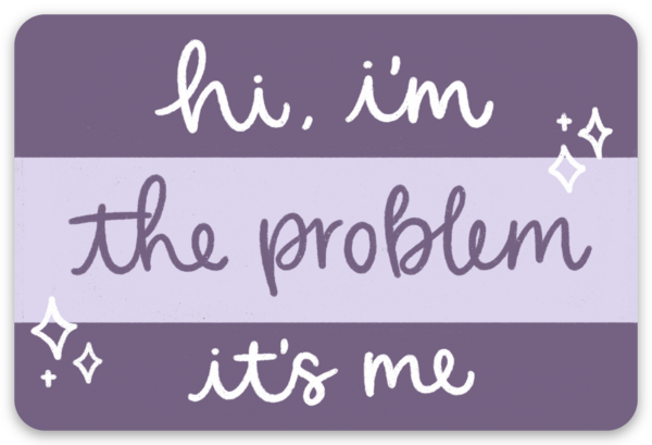 Elyse Breanne Design - Taylor Swift Inspired Hi, I'm the Problem Sticker, 3x2.75in