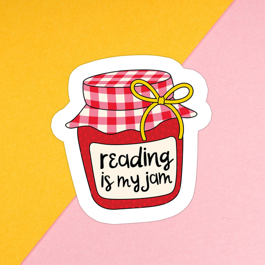 Stickers+ X Ashley Bexar - Reading is my Jam - Book Bookish Bookstore Cute Waterproof Vinyl Sticker