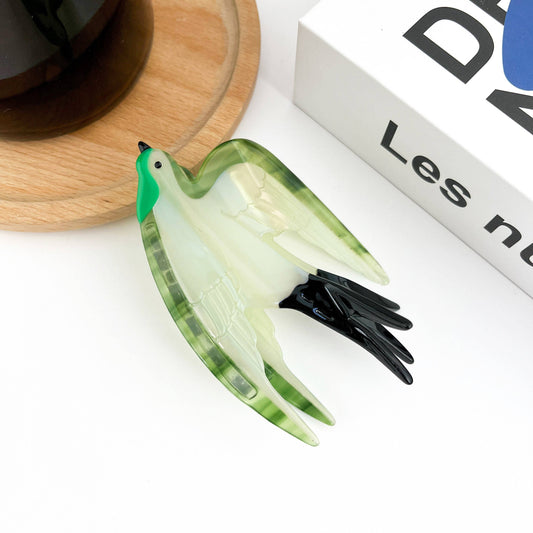 TheDivaSoap - Swallow Hair Clip, Acetate Claw Clip: Green