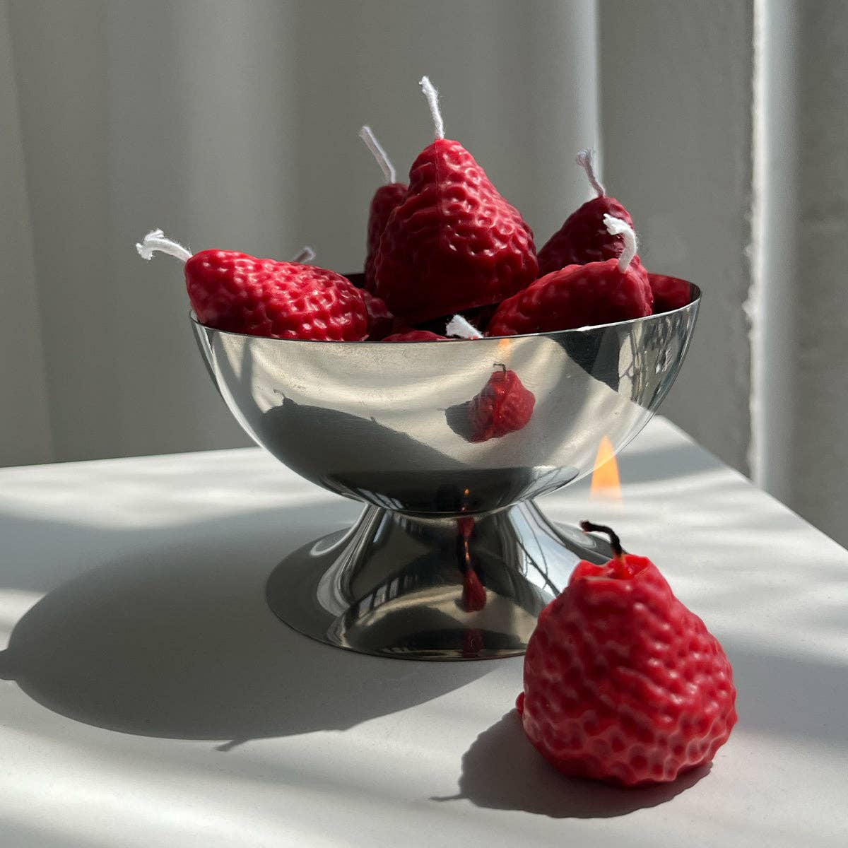 Scandles - Strawberry Candles - 8 Pack: Red / Berry / 8 Pack
