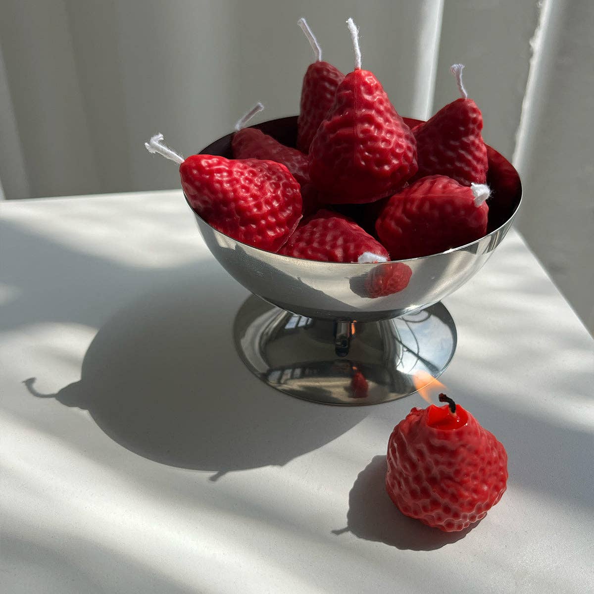 Scandles - Strawberry Candles - 8 Pack: Red / Berry / 8 Pack