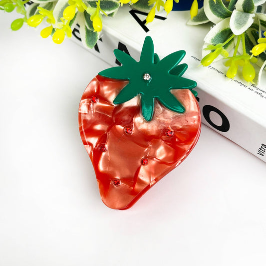 TheDivaSoap - Strawberry Claw Clip, Fruit Hair Clip