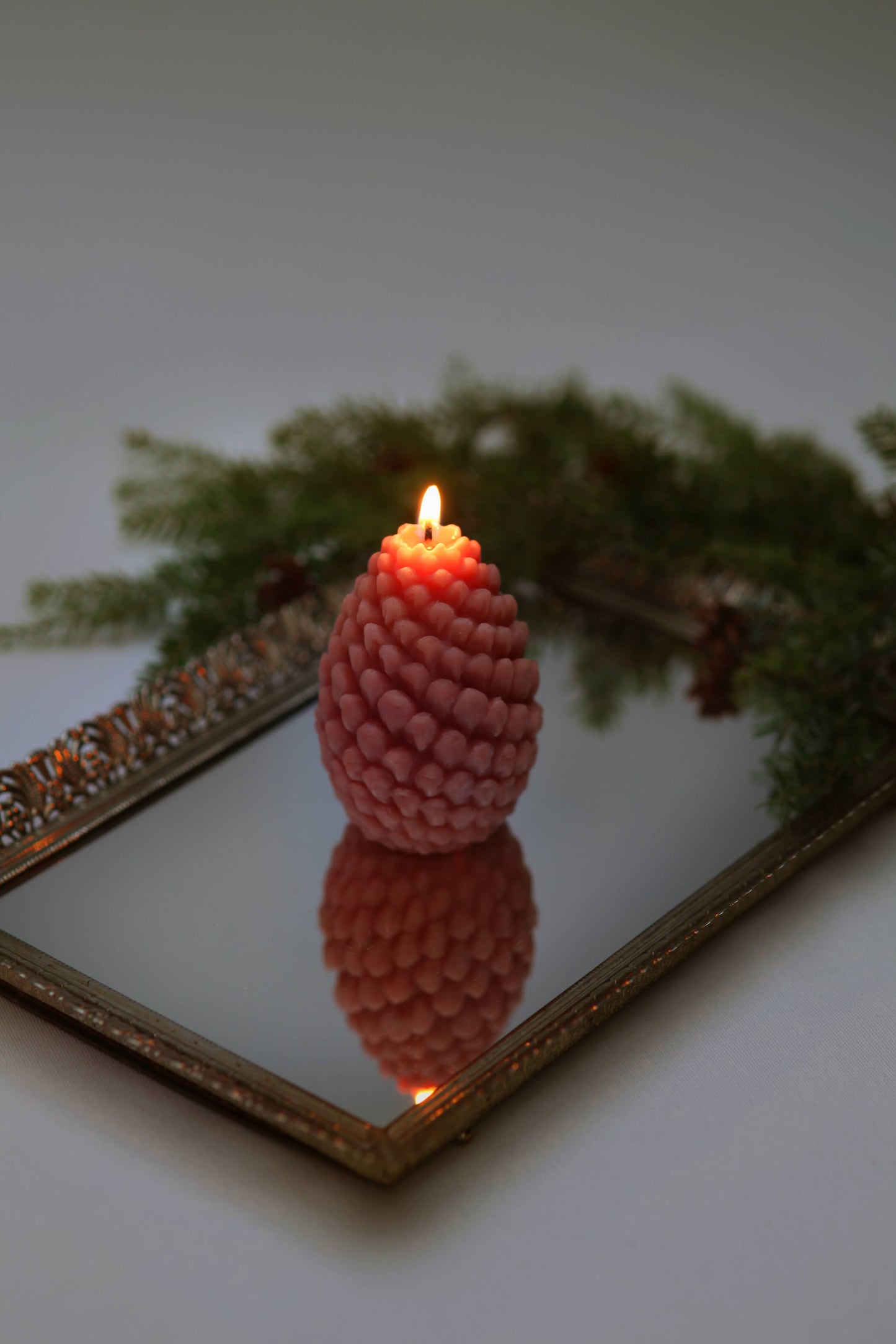 Mo&Co Home - Mo&Co Home Exclusive: Sculpted Beeswax Pine Cones | 2 Sizes: Large: H: 4" x D: 2 3/4"