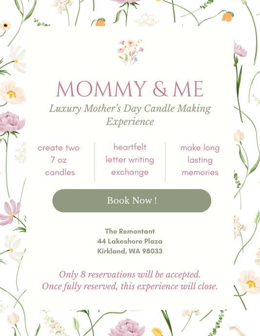 Luxury Mother’s Day Candle Making Experience in Kirkland | Mommy & Me Class