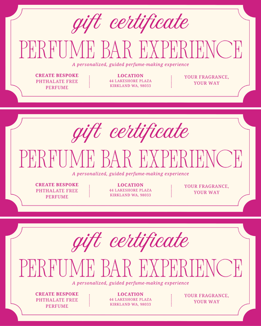 Perfume Making Experience Gift Certificate