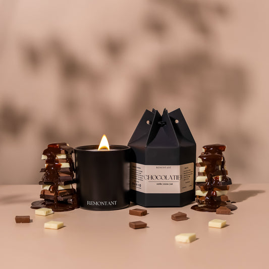 Chocolatier Candle | Warm Vanilla ~ Dusted Cocoa ~ Creamy Oat | Wood Wick Candle