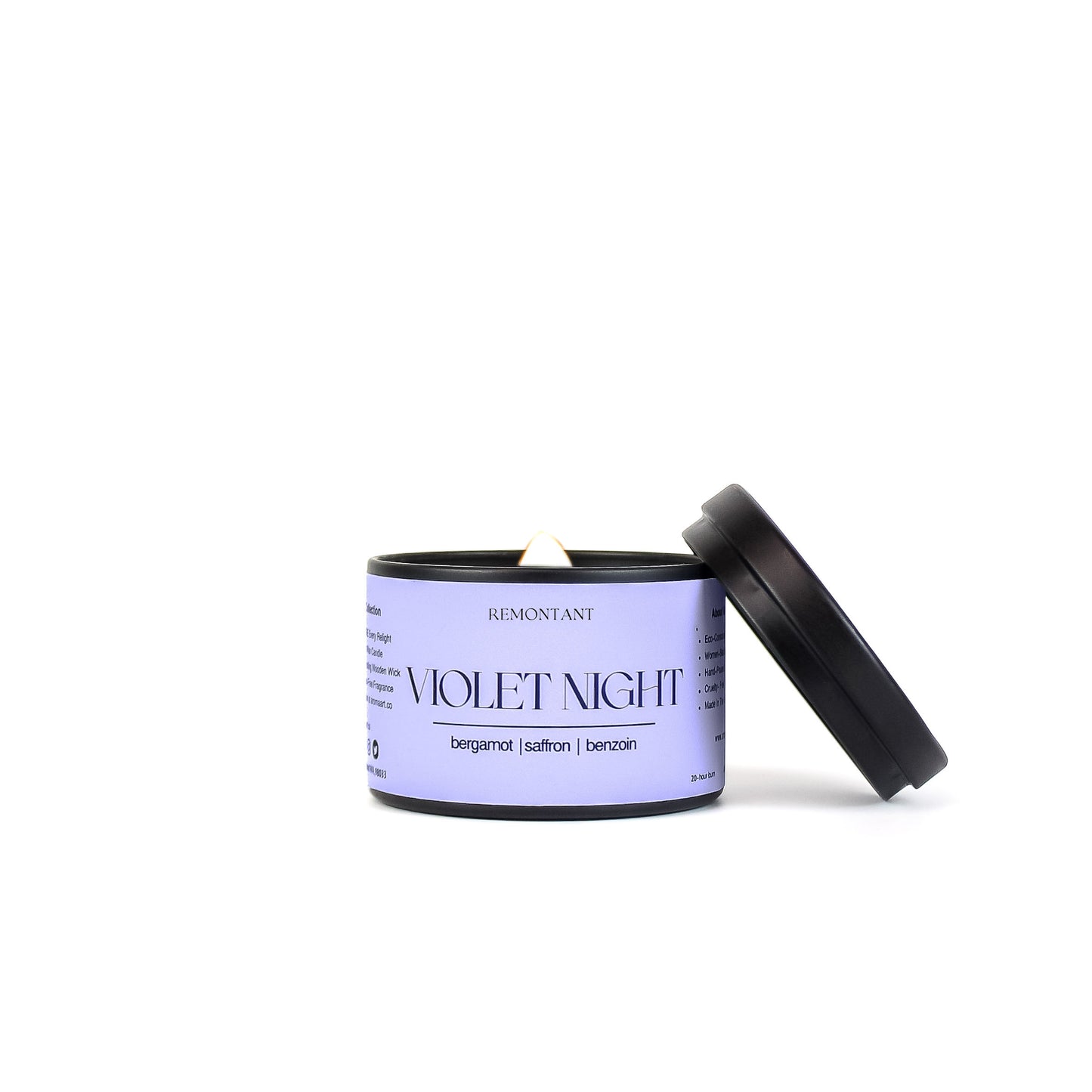 Violet Night Travel Sized Candle Tin