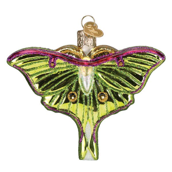 Old World Christmas - Luna Moth Ornament: 12665 / 12_10_6_12.5_S / 3.5 X 4 X 1