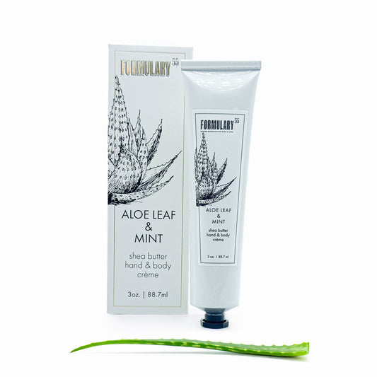 Formulary 55 - Aloe Leaf & Mint  - Shea Butter Hand and Body Creme Tube