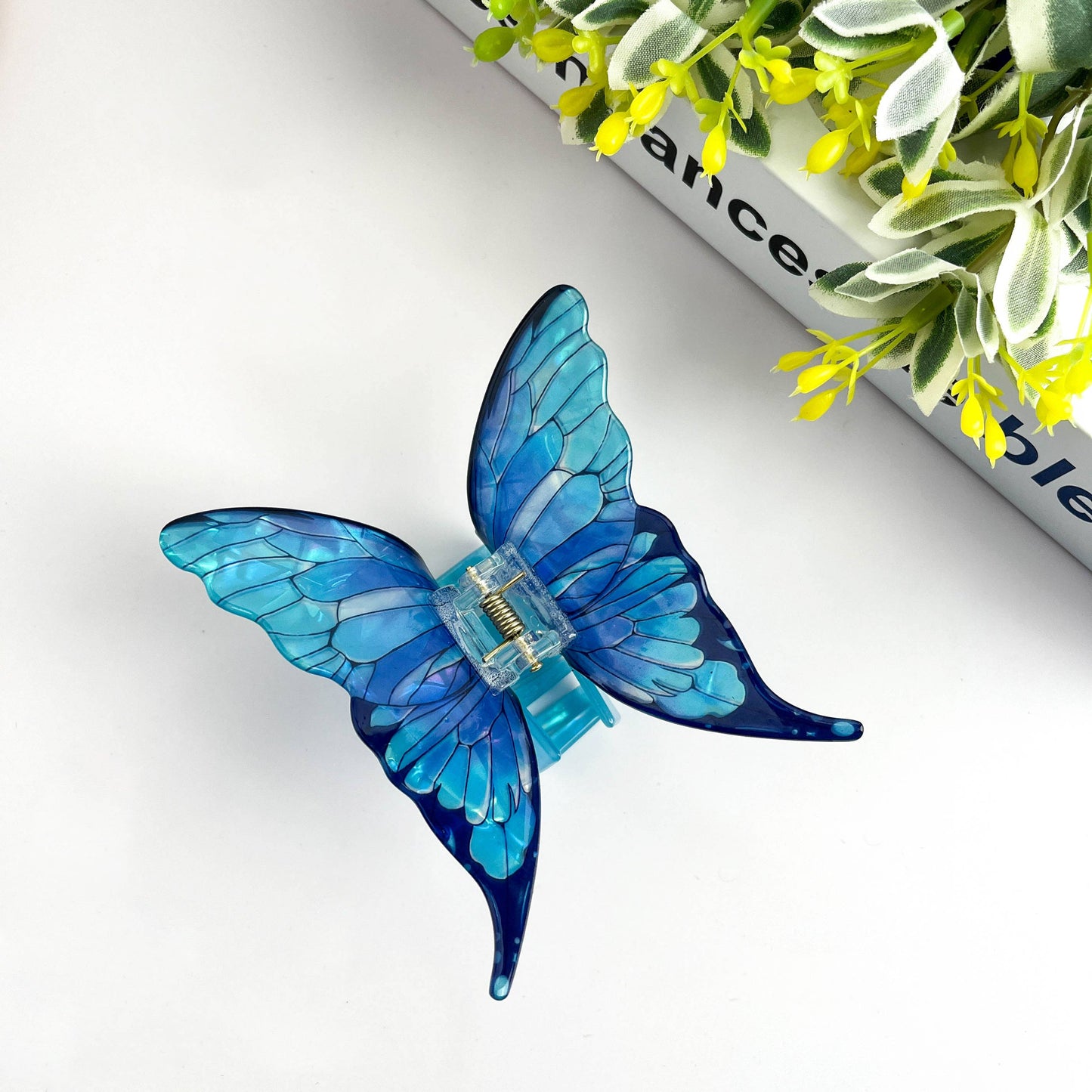 TheDivaSoap - Simulation Butterfly Hair Claw Clip, Spring Hair Clip: Green