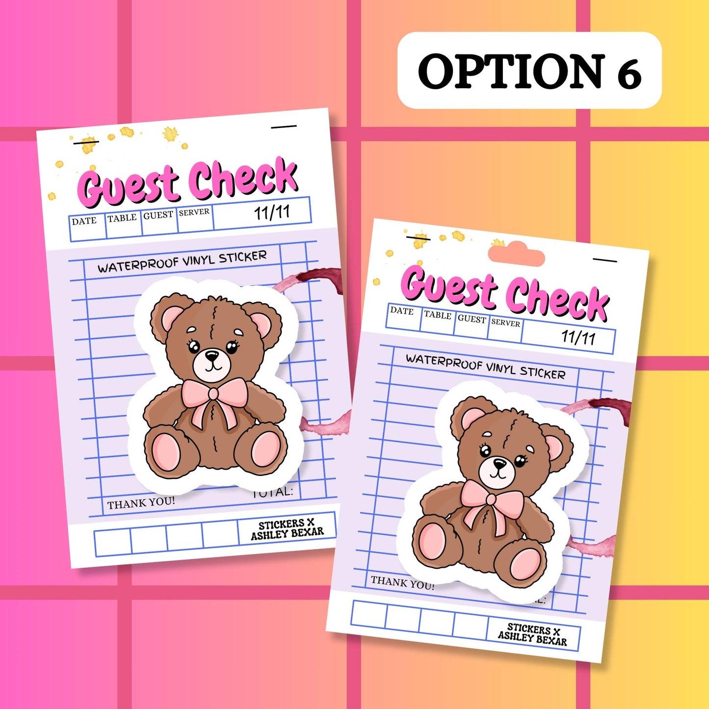 Stickers+ X Ashley Bexar - Christmas Tree with Pink Bow Christmas Girly Pink Holiday Waterproof Vinyl Sticker