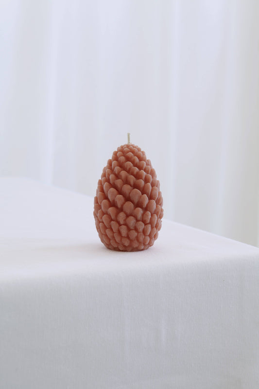 Mo&Co Home - Mo&Co Home Exclusive: Sculpted Beeswax Pine Cones | 2 Sizes: Large: H: 4" x D: 2 3/4"