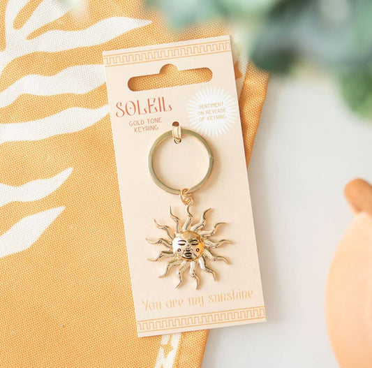 Something Different Wholesale - Gold Sun Keyring