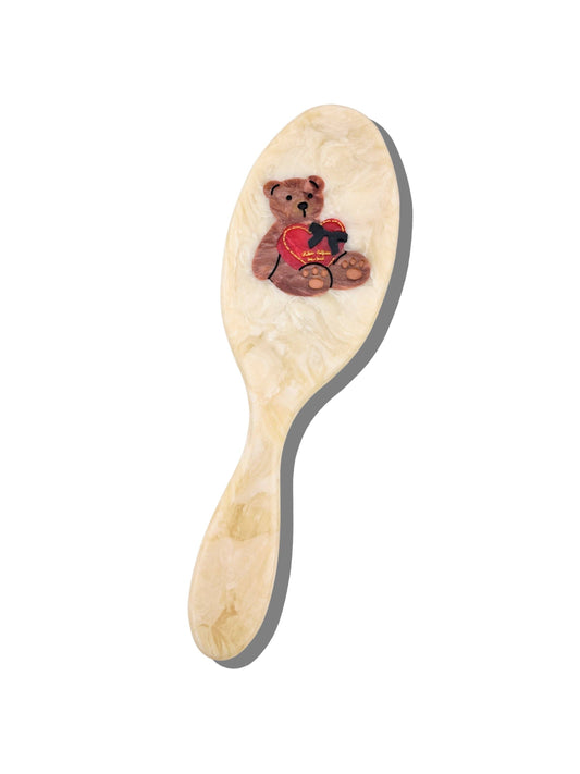 Solar Eclipse - Hand-Painted Love Teddy Amazing Hair Day Brush | Eco-Friendly