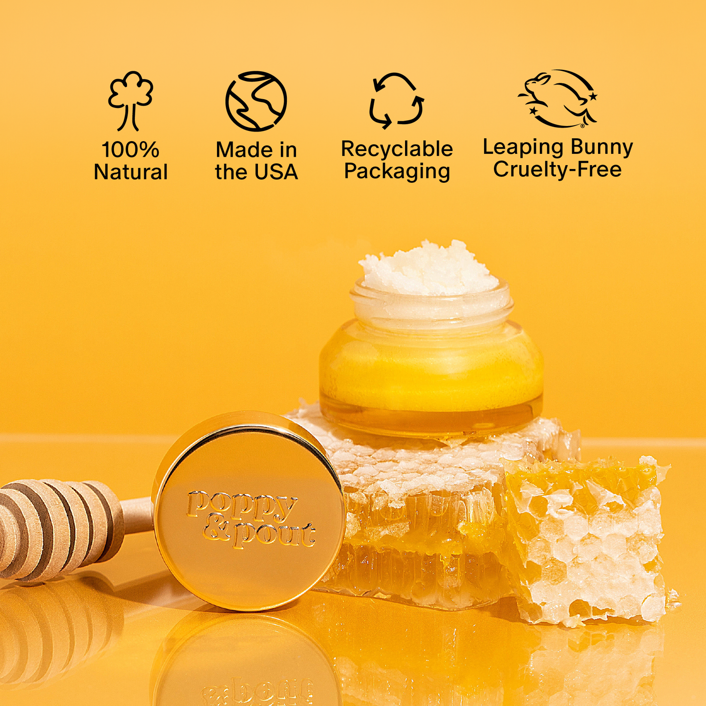 Poppy & Pout - Lip Scrub, Wild Honey