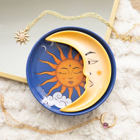 Something Different Wholesale - Sun and Moon Celestial Stacking Trinket Dish