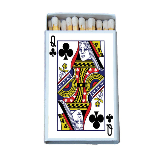 Most Amazing - Queen of Clubs Card Matchbox Candle Acc • Decorative Matches