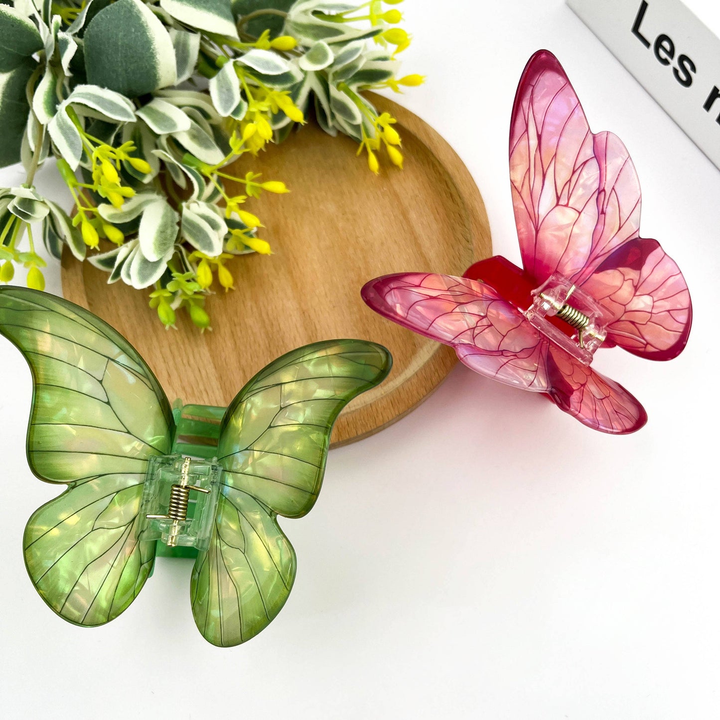 TheDivaSoap - Simulation Butterfly Hair Claw Clip, Spring Hair Clip: Green