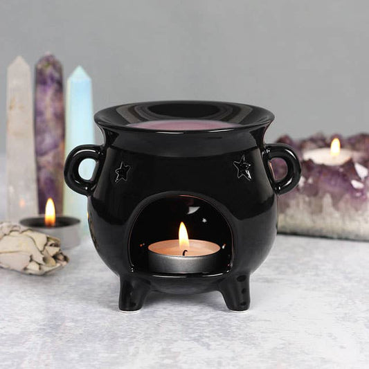 Something Different Wholesale - Gothic Black Cauldron Halloween Oil Burner and Wax Warmer