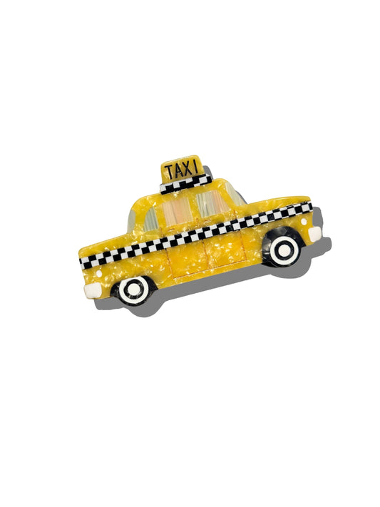 Solar Eclipse - Hand-painted Yellow Taxi Cab Claw Hair Clip | Eco-Friendly