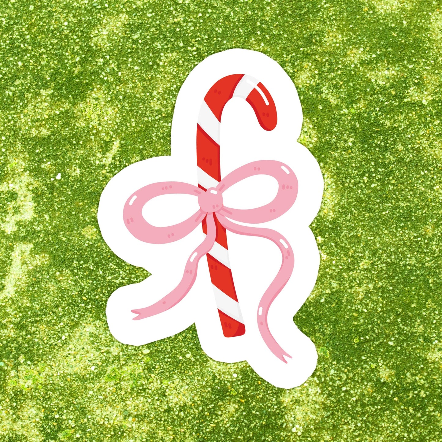 Stickers+ X Ashley Bexar - Christmas Girly Pink Candy Holiday Waterproof Vinyl Sticker