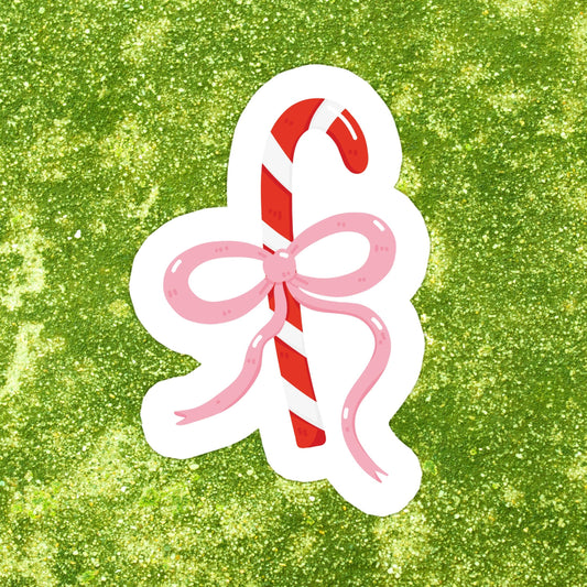 Stickers+ X Ashley Bexar - Christmas Girly Pink Candy Holiday Waterproof Vinyl Sticker