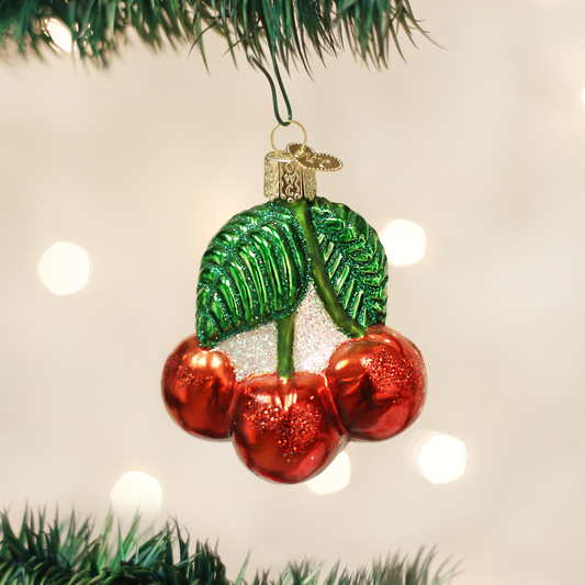 Old World Christmas - Cherries Ornament 3 X 2.25 X 1.75